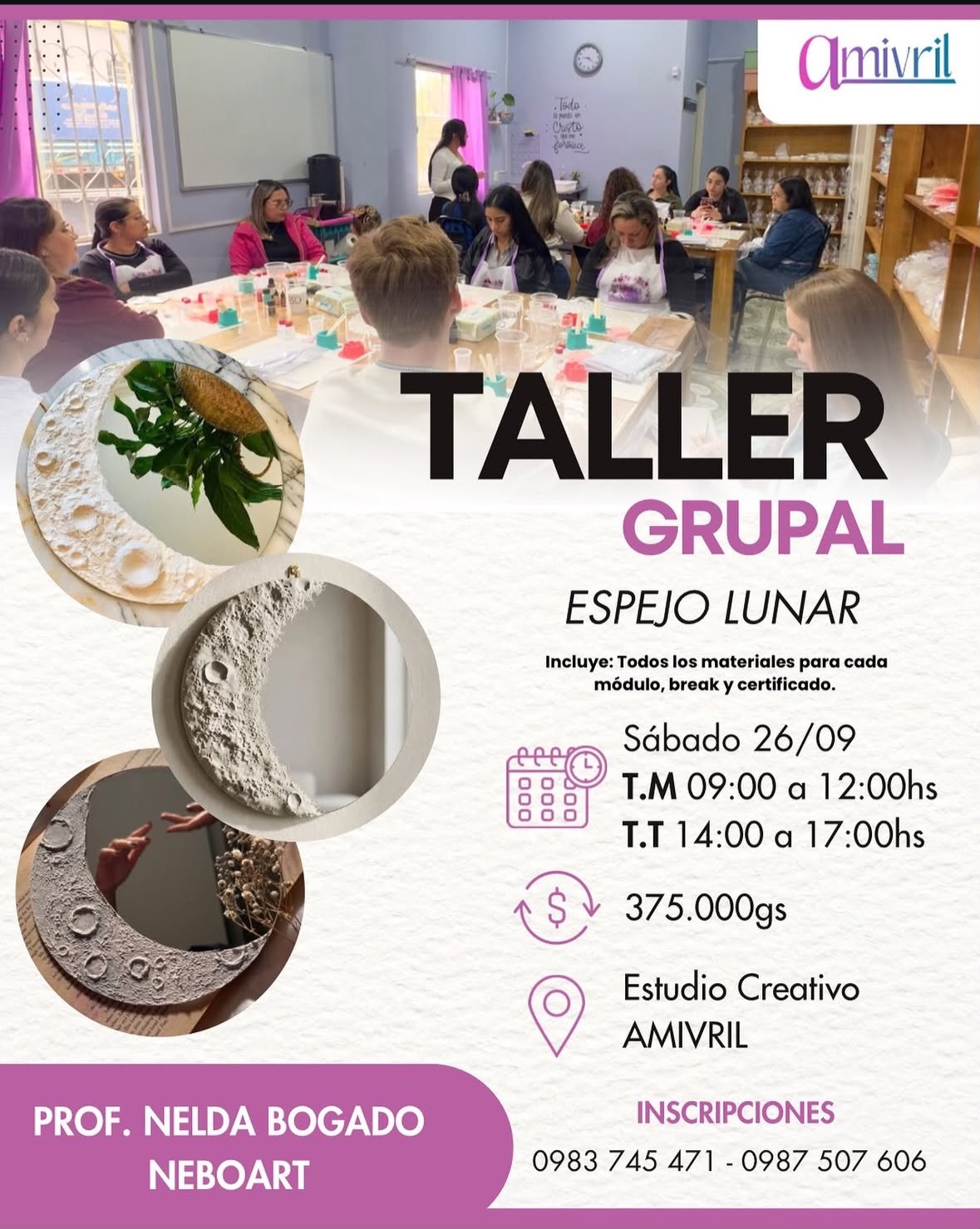 Taller grupal Espejo Lunar en Amivril